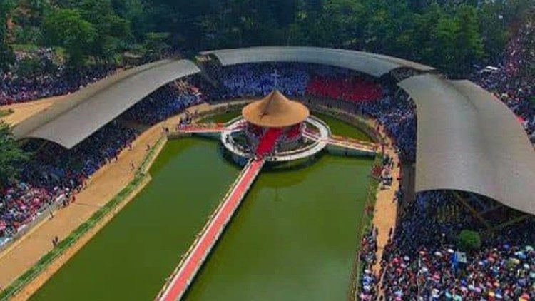 Panoramic view of the Namugongo Catholic Shrine taken from Uganda Catholic TV