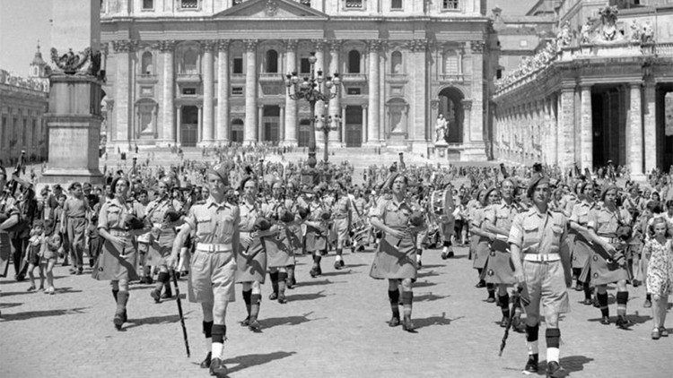 La banda della brigata irlandese che nel giugno del '44 liberò il Vaticano durante la Seconda Guerra mondiale (credit by Imperial War Museums)