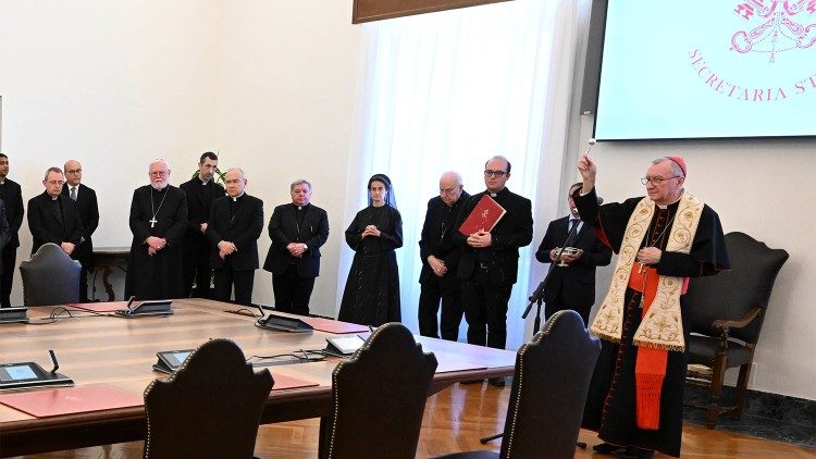 2024.06.15 Il cardinale Parolin inaugura la Biblioteca in Segreteria di Stato