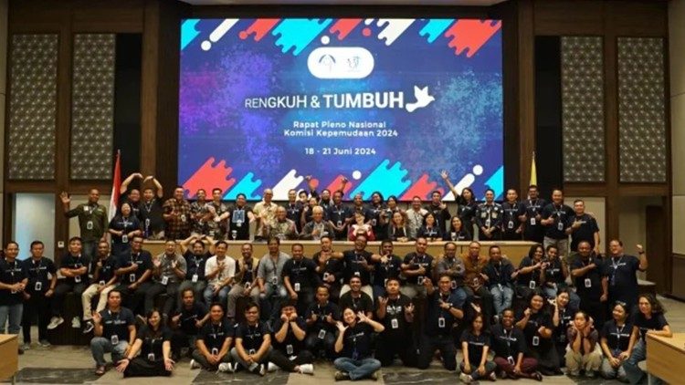 Participants of the National Plenary Meeting of the Indonesian Youth Commission gather during the four-day event at the Indonesian Bishops' Conference headquarters in Jakarta. Photo by Youth Commission/ Catholic Bishops' Conference of Indonesia