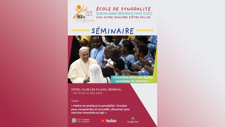 Le logo d'un forum de l'Ecole de Synodalité, organisé par Soeur Anne Béatrice Faye, à Dakar (Sénégal), du 10 au 12 mai 2024