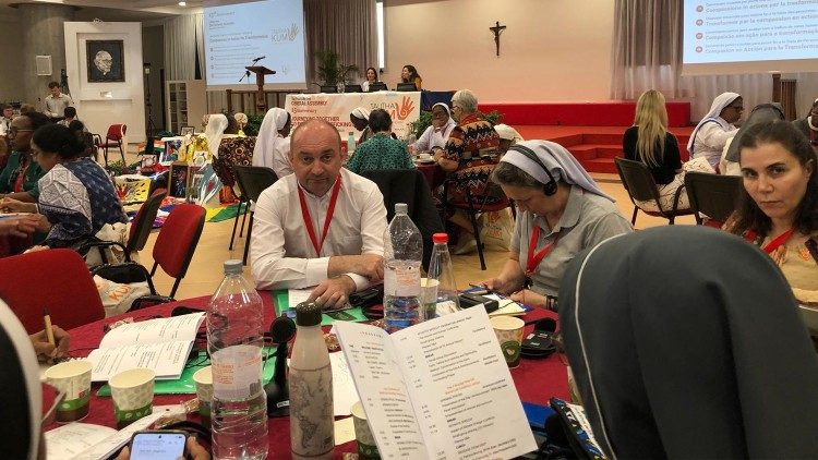 Отець Роман Лагіш під час Генеральної асамблеї мереж «Talitha Kum» 