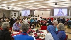 Una momento dell'assemblea generale di Talitha Kum, la rete antitratta (foto: Margherita Simionati)