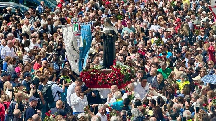 Le celebrazioni per la festa di santa Rita, a Cascia, nel 2022