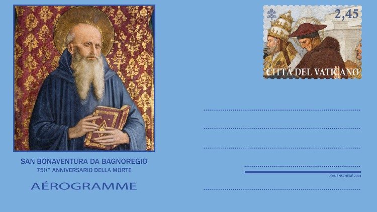 L'aerogramma per i 750 anni della morte di San Bonaventura da Bagnoregio