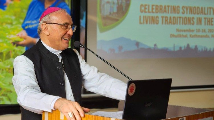 Archbishop Girelli addresses participants at the Asian Forum on 'Celebrating Synodality and Indigenous Living Traditions in the Asian Church' held in Dhulikhel, Nepal. Photo: