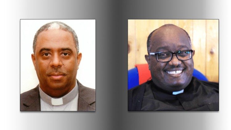 Bishop-elect Tesfaye Tadesse Gebresilasie (L) and Bishop-elect Gobezayehu Getachew Yilma (R)