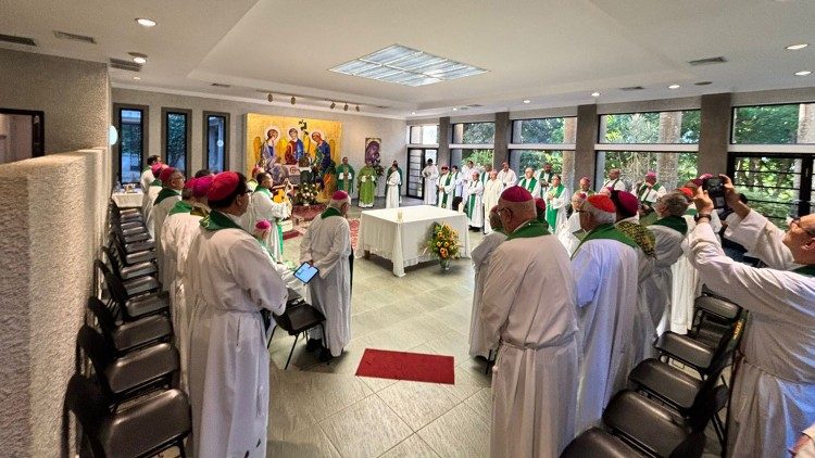 The bishops of Panama, Costa Rica, Honduras, El Salvador and Guatemala at the 82nd Assembly of the Episcopal Secretariat of Central America (SEDAC)