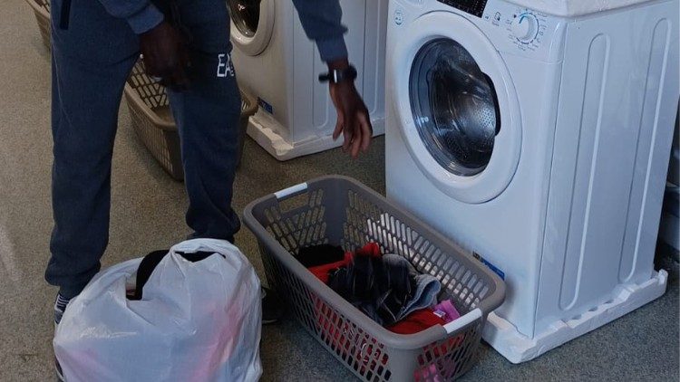 Shower and laundry services offered for those needing it in San Ferdinando, Calabria