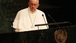 Le Pape François à l'ONU, le 25 septembre 2015. 