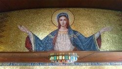 Мазаіка з выявай Багародзіцы. Ілюстрацыйная выява