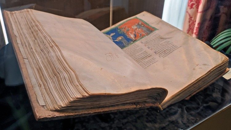 Manuscrito litúrgivo com o Cântico das Criaturas 