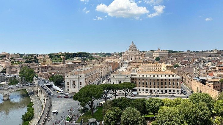 San Pietro von der Engelsburg aus gesehen