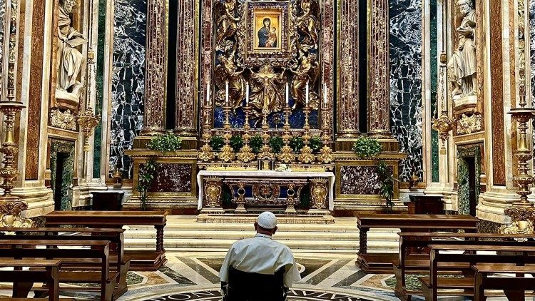 2024.09.01 Il Papa a Maria Maggiore domenica mattina 1 settembre 2024