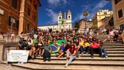 Jovens brasileiros presentes no Jubileu em Roma