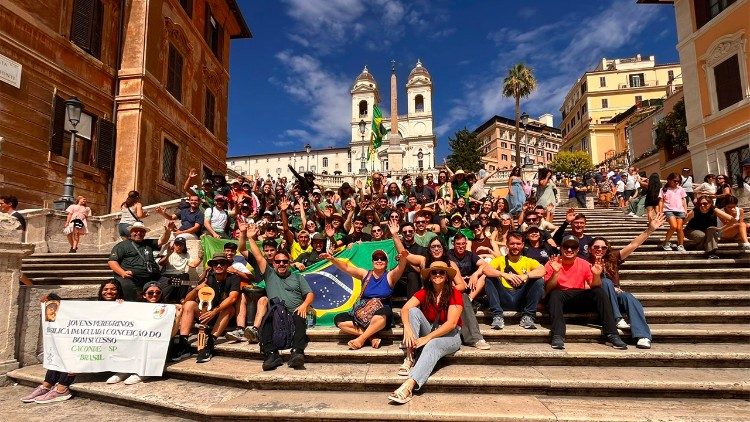 Jovens brasileiros presentes no Jubileu em Roma