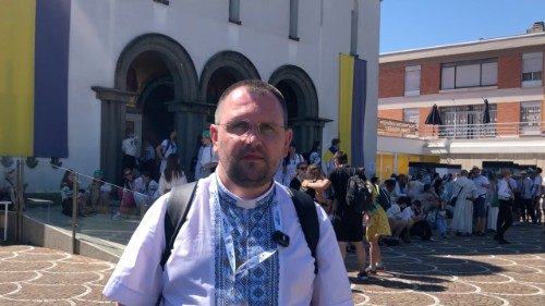 Bishop Maksym Ryabukha from the Exarchate of Donetsk in Ukraine, just 18 miles from the front line