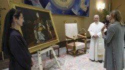 Der Papst und die Delegation der Vatikanischen Museen (© Musei Vaticani)