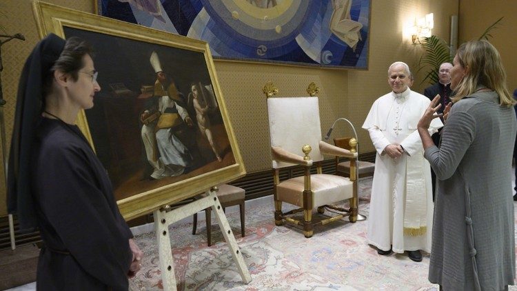 Der Papst und die Delegation der Vatikanischen Museen (© Musei Vaticani)