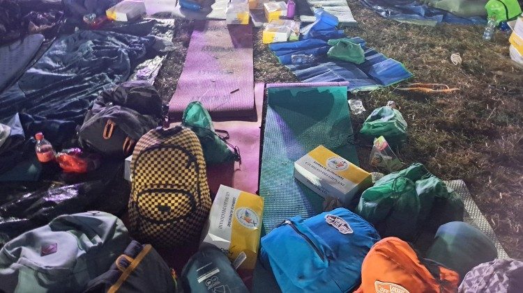 Gli zaini dei pellegrini