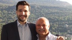 Elie Hasrouty, left, with his father Ghassan