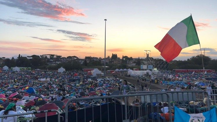 Sonnenaufgang am Sonntag in Tor Vergata