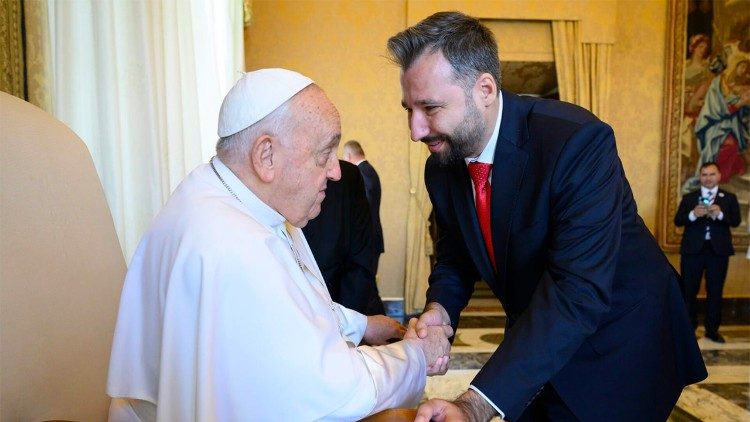 Elie Hasrouty meets with Pope Francis