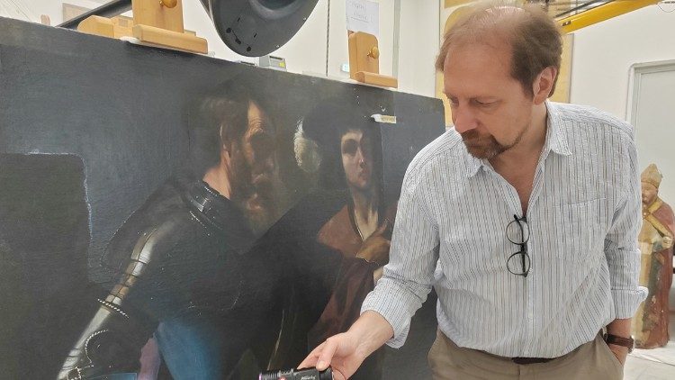 Paolo Violini w Pracowni Konserwacji