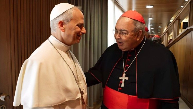 Cardeal Orani Tempesta com Papa Leão XIV