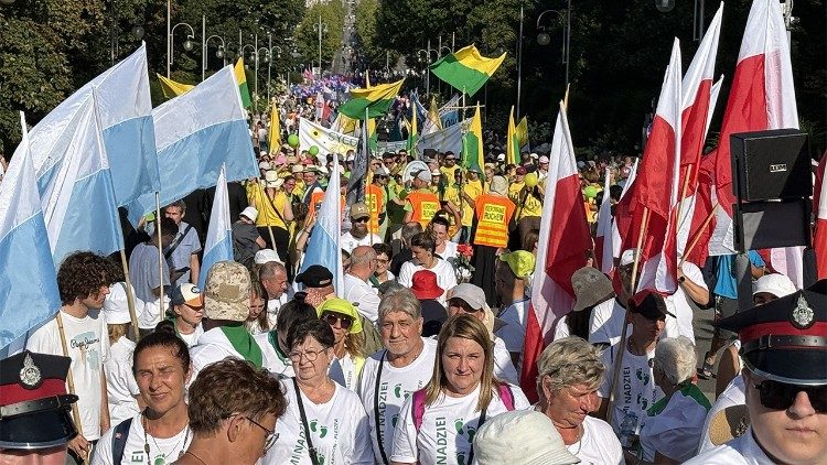 Wigilia uroczystości Wniebowzięcia Najświętszej Marii Panny jest kulminacją wejść pielgrzymek na Jasną Górę. Fot. o. Michał Bortnik