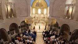 La Celebrazione nella solennità dell'Assunzione della Beata Vergine Maria nell'Abbazia benedettina della Dormizio a Gerusalemme