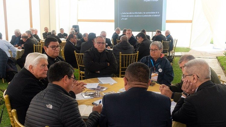 I vescovi durante la "conversazione nello Spirito"