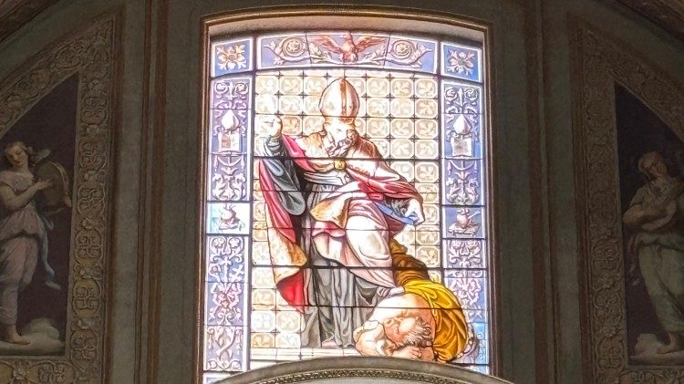 Witraż w kościele św. Augustyna. Fot. Wojciech Rogacin