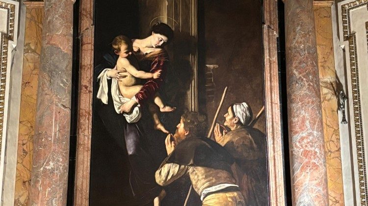 Madonna pielgrzymów - obraz Caravaggia. Fot. WOjciech Rogacin