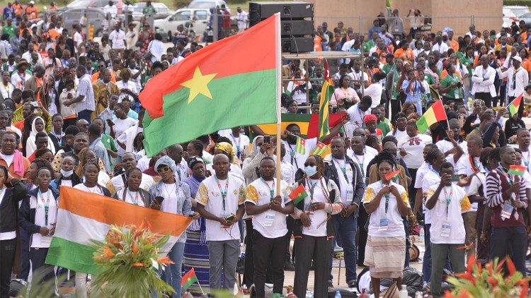 Des jeunes catholique de l'Afrique de l'Ouest participant aux JNJ à Yamoussoukro en Côte d'Ivoire.