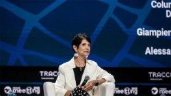 Diane Foley durante su intervención en el Meeting de Rimini