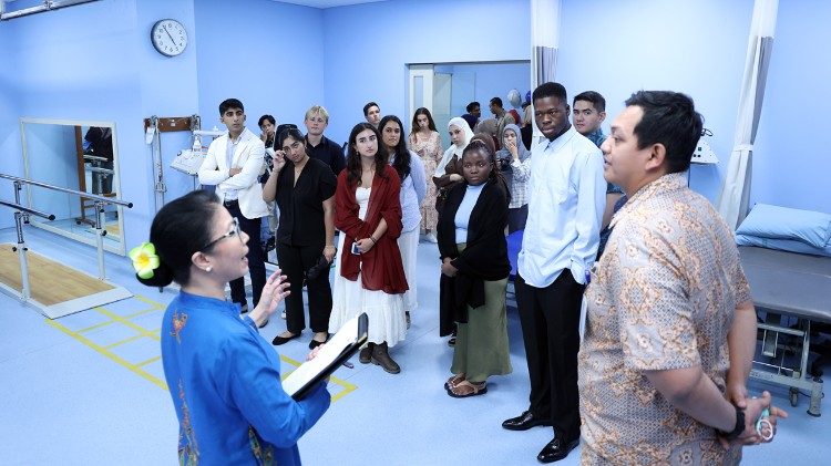 The 10 students made site visits as well to learn more about human fraternity