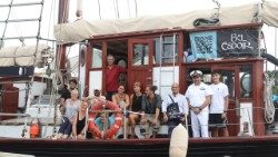 La goletta Bel Espoir in darsena a Ravenna (foto: Giampiero Corelli)