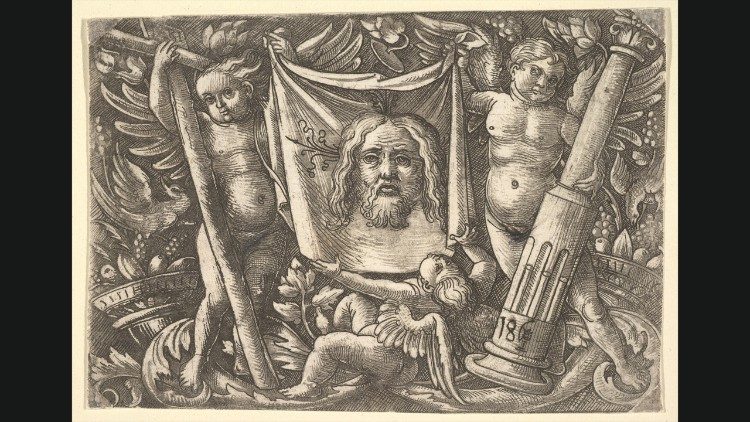 Il sudario con il volto glorioso di Cristo, Daniel Hopfer, ca. 1515 (New York)