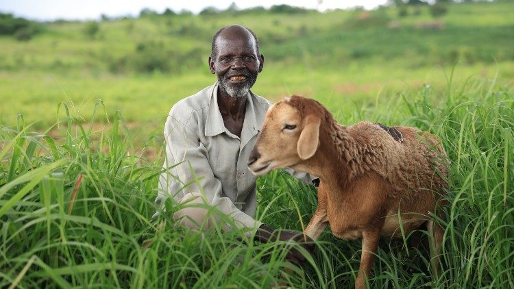 Nelson mit seiner Ziege