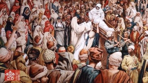 Papst erzählt von der Witwe von Nain: „Weine nicht“