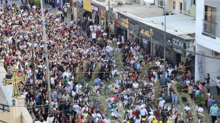 The ecumenical procession in Ankawa