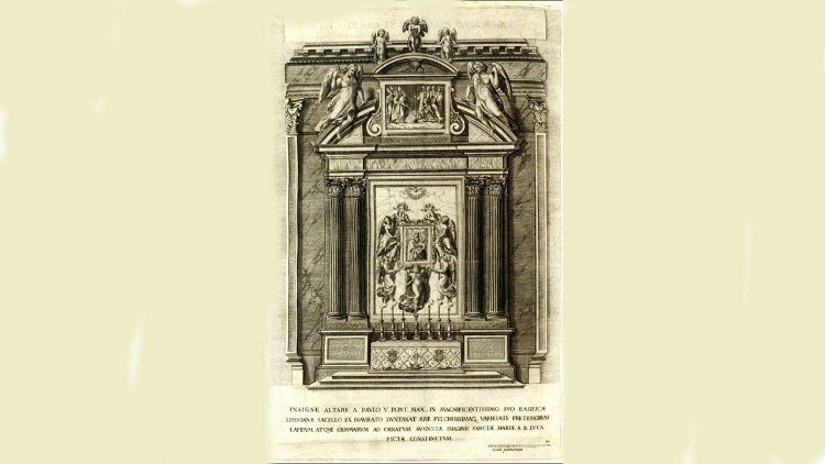 L’altare della Salus Populi Romani in Paolo de Angeli, Basilicae S. Mariae Maioris de Urbe a Liberio papa I usque ad Paulum V pont. max. descriptio et delineatio..., Roma 1621