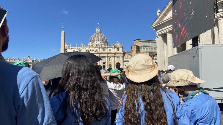 Young people attend Pope Francis' funeral