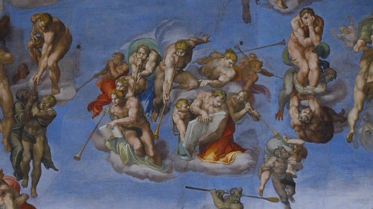 Un dettaglio del Giudizio Universale - Gli angeli dell'Apocalisse © Musei Vaticani -Vatican Media