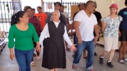 Sœur Isabel Turcios lors d’une journée au Foyer du Migrant Frontera Degna.