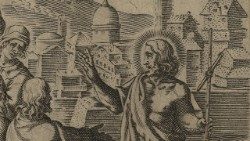 Camillo Cungi, [La prima testimonianza di san Giovanni Battista], incisione a bulino (particolare) © Biblioteca Apostolica Vaticana