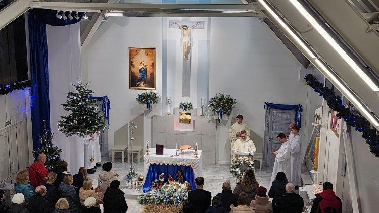 Рэпрадукцыя абраза Францішка Смуглевіча "Беззаганнае Зачацце" ў капліцы айцоў-марыянаў у Мінску