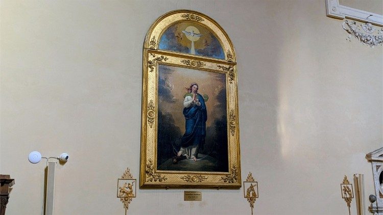 Абраз "Беззаганнае Зачацце" Францішка Смуглевіча ў касцёле святога Віта ў Рыме