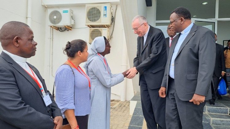 Chegada do cardeal Parolin em Cabo Delgado